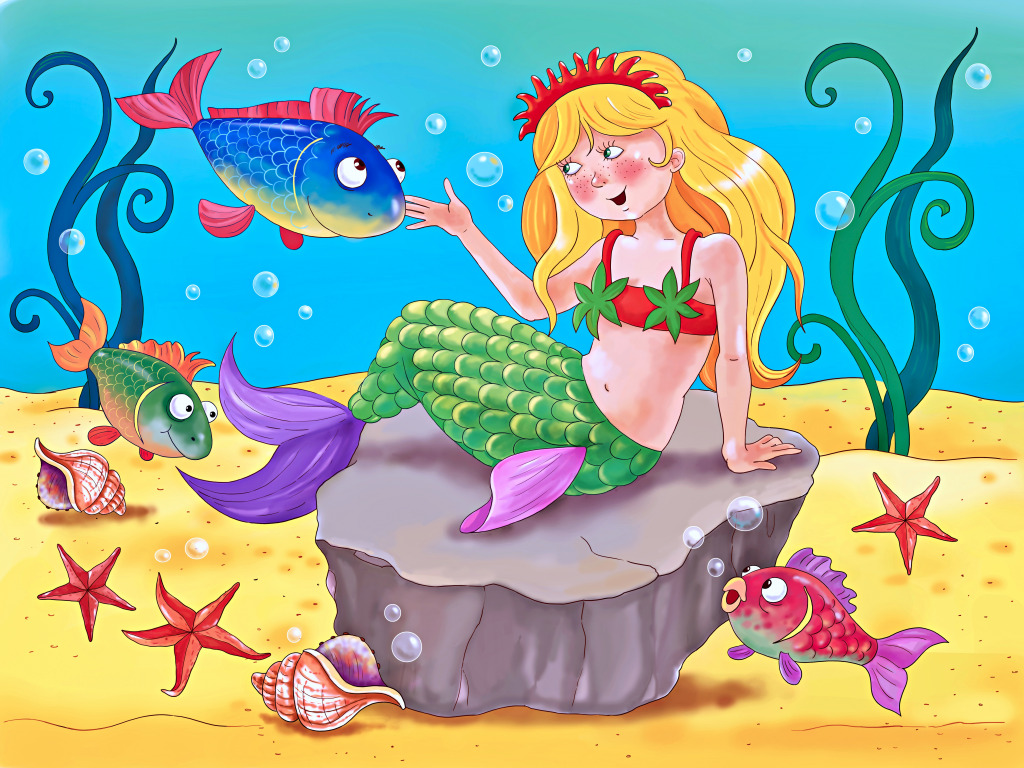 La Petite Sirène jigsaw puzzle in Sous les mers puzzles on TheJigsawPuzzles.com