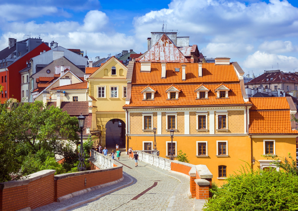 Centro Histórico de Lublin, Polônia jigsaw puzzle in Pontes puzzles on TheJigsawPuzzles.com