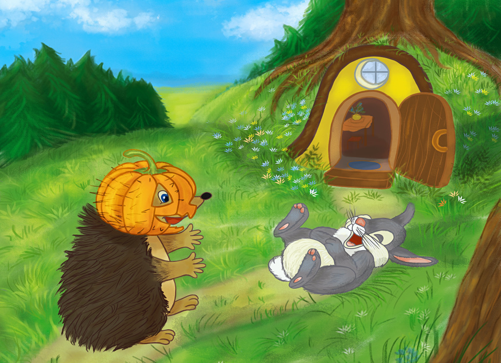 Halloween im Wald feiern jigsaw puzzle in Kinder Puzzles puzzles on TheJigsawPuzzles.com