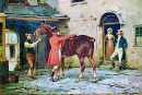 A Gentleman Mounting a Horse before a Tavern