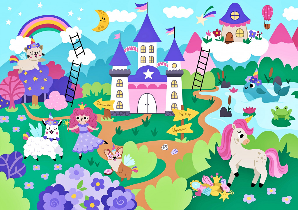 Fairytale Scene in Wonderland jigsaw puzzle in Castles puzzles on TheJigsawPuzzles.com