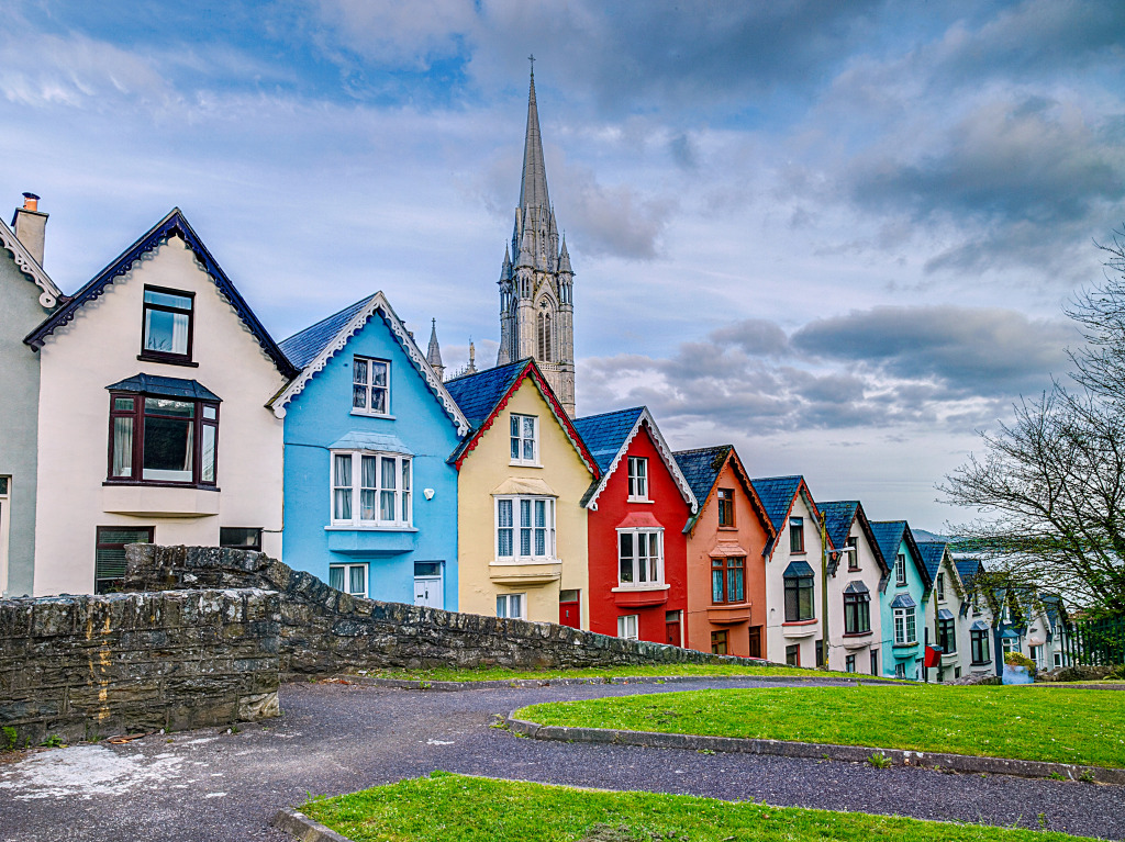 Deck of Cards Victorian Houses in Cobh, Ireland jigsaw puzzle in Street View puzzles on TheJigsawPuzzles.com