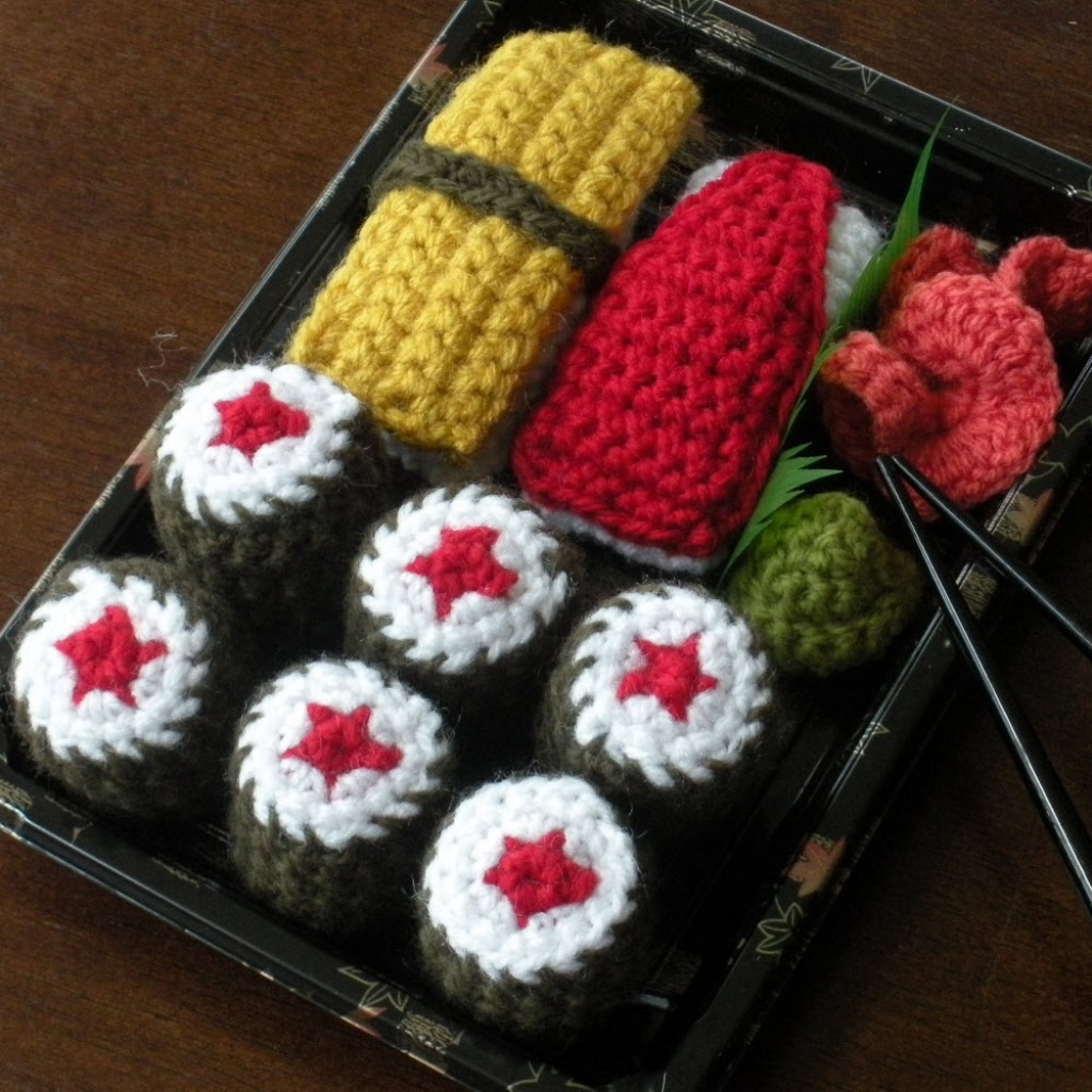 Knitted Sushi Set jigsaw puzzle in Handmade puzzles on TheJigsawPuzzles.com