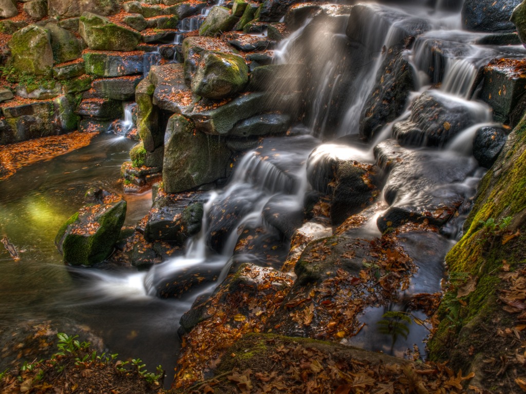 Virginia Water Wasserfall, Großer-Windsor-Park jigsaw puzzle in Wasserfälle puzzles on TheJigsawPuzzles.com
