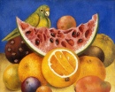 Still Life with Parrot and Fruit