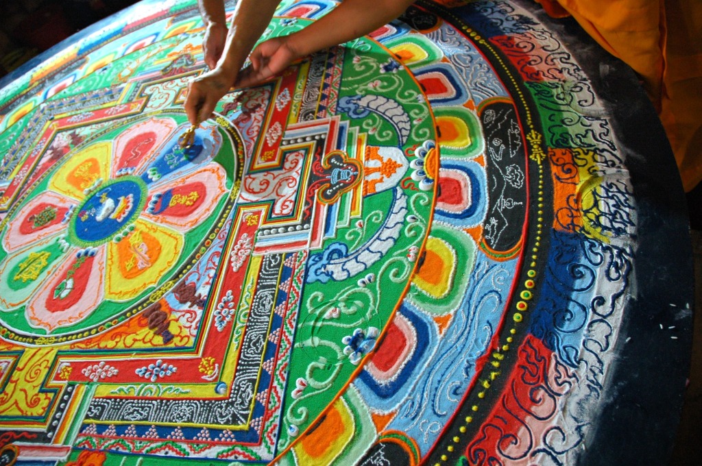 Drawing the Hevajra Mandala jigsaw puzzle in Puzzle of the Day puzzles on TheJigsawPuzzles.com