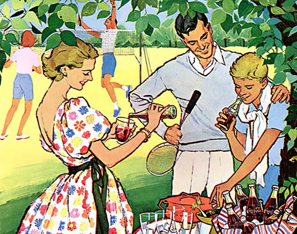 1957, Coke Picnic jigsaw puzzle in Piece of Art puzzles on TheJigsawPuzzles.com