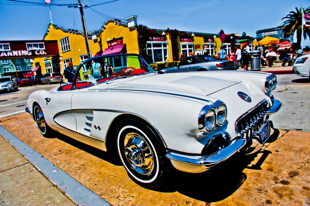 58 Corvette Convertible jigsaw puzzle in Puzzle of the Day puzzles on TheJigsawPuzzles.com